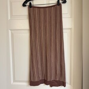 Beige Botany Small Midi Brown/Beige Striped Skirt